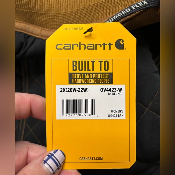 Carhartt Rugged Flex Canvas Insulated Rib Collar Vest New Size 2X 20W-22W - Picture 5 of 9